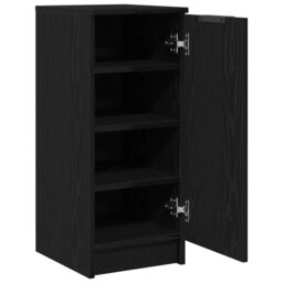 Berkfield Home Shoe Cabinet Black Oak 30x35x70 cm Engineered Wood - Size: 30 x 35 x 70 cm - thumbnail 5