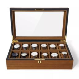 Kelvenix 12 Grids High Quality Watch Box, Watch Display & Storage Organizer in Brown - thumbnail 4