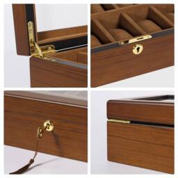 Kelvenix 12 Grids High Quality Watch Box, Watch Display & Storage Organizer in Brown - thumbnail 3