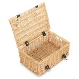 Red Hamper 36cm Unlined Buff Wicker Empty Picnic Basket in Brown - thumbnail 1