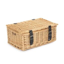 Red Hamper 36cm Unlined Buff Wicker Empty Picnic Basket in Brown - thumbnail 4