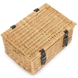 Red Hamper 36cm Unlined Buff Wicker Empty Picnic Basket in Brown - thumbnail 2