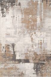 Kukoon Beige Modern Abstract Geometric & Distresssed Vintage Style Living Room Area Rugs & Runners - Size: 60 cm x 110 cm - thumbnail 1