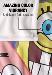 Spongebob and Patrick Cropped Silky Touch Super Soft Throw Blanket 152 X 127 cm in White - thumbnail 4
