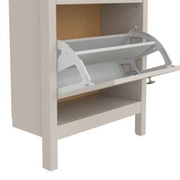 Furniture To Go Madrid Shoe Cabinet 2 Flip Down Doors in Cashmere in Beige - thumbnail 8