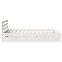 Berkfield Home Bed Frame with Drawers without Mattress White 140x190 cm - thumbnail 5