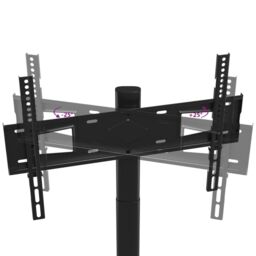 Berkfield Home Corner TV Stand 2-Tiers for 32-65 Inch Black - thumbnail 6