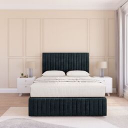 "Sloomy Madison Divan Bed Base 2 Drawers 12"" Footboard & 26"" Struts Headboard in Black - Size: King" - thumbnail 2