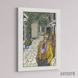 "Artery8 Naturally Gifted Singer Musician Moriz Jung Canvas Wall Art Print - Size: W12"" x H16""" - thumbnail 2