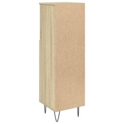 Berkfield Home Bathroom Cabinet Sonoma Oak 30x30x100 cm Engineered Wood in Brown - Size: 30 x 30 x 100 cm - thumbnail 6