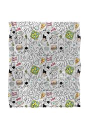 Scooby Doo Blanket, 152x127 cm Scooby All Over Silky Touch Super Soft Throw Blanket in White - thumbnail 1
