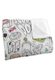 Scooby Doo Blanket, 152x127 cm Scooby All Over Silky Touch Super Soft Throw Blanket in White - thumbnail 3