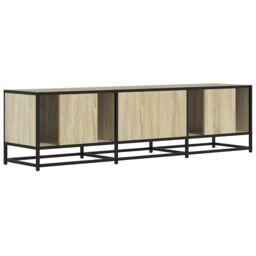 Berkfield Home TV Cabinet Sonoma Oak 150x35x41 cm Engineered Wood & Metal in Brown - Size: 150 x 35 x 41 cm - thumbnail 6