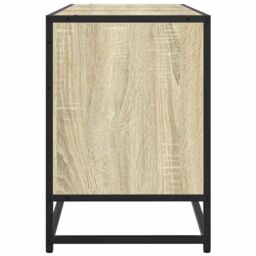 Berkfield Home TV Cabinet Sonoma Oak 150x35x41 cm Engineered Wood & Metal in Brown - Size: 150 x 35 x 41 cm - thumbnail 5