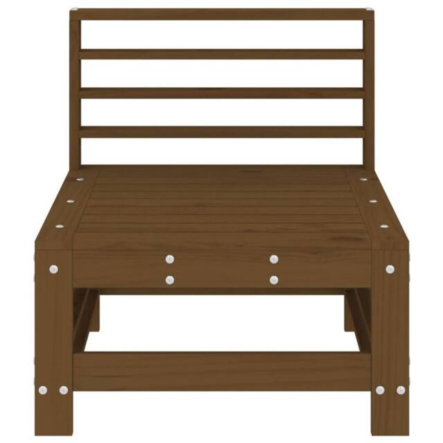 Berkfield Home Beautiful Garden Middle Sofa Honey Brown Solid Wood Pine - image 1