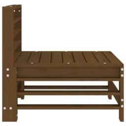 Berkfield Home Beautiful Garden Middle Sofa Honey Brown Solid Wood Pine - thumbnail 4