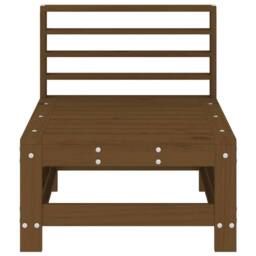 Berkfield Home Beautiful Garden Middle Sofa Honey Brown Solid Wood Pine - thumbnail 1