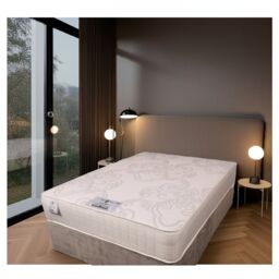 Knight Sleep Hybrid Memory Foam Coil Spring Mattress Designed For The Ultimate Sleep, Breathable With Back Support in White - Size: King
