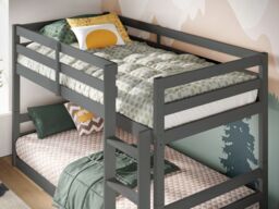 Flair Shasha Low Bunk Bed in Grey - Size: Single - thumbnail 4