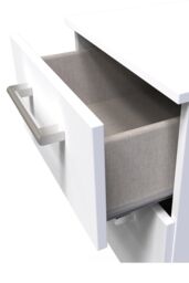 Ready Assembled 2 U Cornwall 2 Drawer Bedside Cabinet (Ready Assembled) in White - thumbnail 5