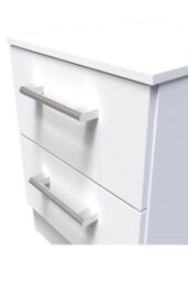 Ready Assembled 2 U Cornwall 2 Drawer Bedside Cabinet (Ready Assembled) in White - thumbnail 4