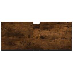 Berkfield Home Sturdy Bathroom Sink Cabinet Smoked Oak 80x33x60 cm Engineered Wood in Brown - Size: 80 x 33 x 60 cm - thumbnail 9