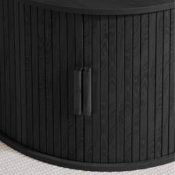 Birlea Axel Round Fluted Coffee Table with Storage Black - Size: 1 Pack - thumbnail 3