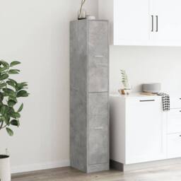 Berkfield Home Elegant Apothecary Cabinet¬†Concrete Grey 30x41x174.5 cm Engineer - thumbnail 4