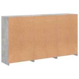Berkfield Home Sideboard with LED Lights Concrete Grey 181.5x37x100 cm - thumbnail 8