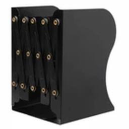 Havendro Black Heavy Duty Metal Bookends Office Stationery Extensible School - thumbnail 1
