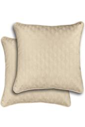 Enhanced Living Pair of Tokyo Geometric Double Sided Zip Opening Cushions - Cases Only in Cream - Size: 43 cm x 43 cm - thumbnail 1