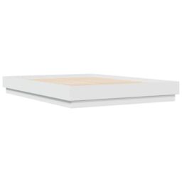 Berkfield Home Bed Frame with LED without Mattress White 150x200 cm King Size - thumbnail 3