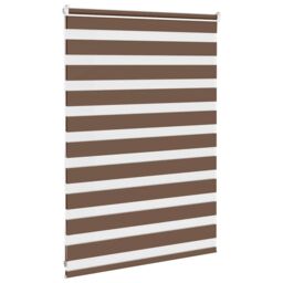 Berkfield Home Zebra Blind Brown 110x100 cm Fabric Width 105.9 cm Polyester - thumbnail 4