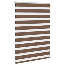 Berkfield Home Zebra Blind Brown 110x100 cm Fabric Width 105.9 cm Polyester - thumbnail 3