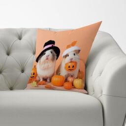 Warren Reed - Designer Trick Or Treating Guinea Pigs Cushions - Size: 33 cm x 48 cm - thumbnail 3