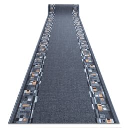 RugsX Anti-Slip Bombay Runner in Grey - Size: 67 cm x 570 cm - thumbnail 1