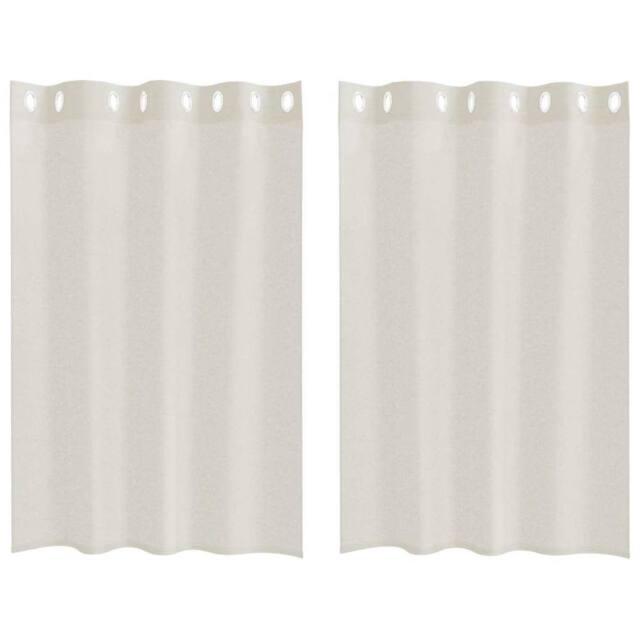 Berkfield Home Curtains with Curtains 2 pcs Cream 140 x 140 cm Polyester - image 1