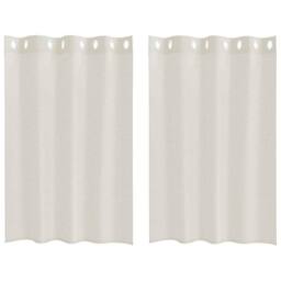 Berkfield Home Curtains with Curtains 2 pcs Cream 140 x 140 cm Polyester - thumbnail 1