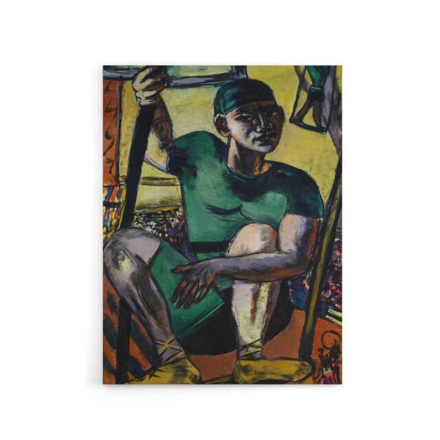"Artery8 Acrobat Portrait on the Trapeze Max Beckmann Canvas Wall Art - Size: W18"" x H24""" - image 1