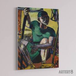 "Artery8 Acrobat Portrait on the Trapeze Max Beckmann Canvas Wall Art - Size: W18"" x H24""" - thumbnail 2