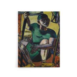 "Artery8 Acrobat Portrait on the Trapeze Max Beckmann Canvas Wall Art - Size: W18"" x H24""" - thumbnail 1