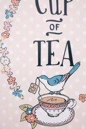 Orsina Cup of Tea Wall Plaque, Charming Pastel Wall Sign With Tea-Themed Typography, Adds Warmth & Personality - thumbnail 3