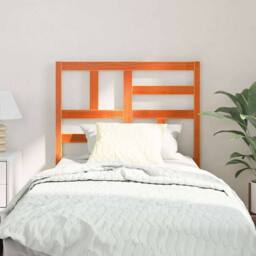 Berkfield Home Stunning Bed Headboard Wax brown 105.5 x 4 x 104 cm Solid pine wood - thumbnail 1