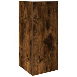 Berkfield Home Side Tables 2 pcs with Shelf Smoked Oak 25.5x27x60 cm in Brown - thumbnail 7