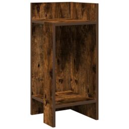 Berkfield Home Side Tables 2 pcs with Shelf Smoked Oak 25.5x27x60 cm in Brown - thumbnail 4