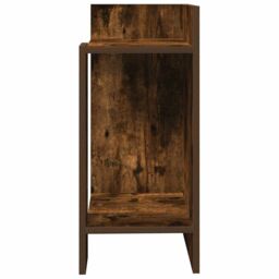 Berkfield Home Side Tables 2 pcs with Shelf Smoked Oak 25.5x27x60 cm in Brown - thumbnail 5