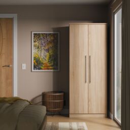 Ready Assembled 2 U Carlton 2 Door Wardrobe (Ready Assembled) in Light Oak - Size: Large - thumbnail 1
