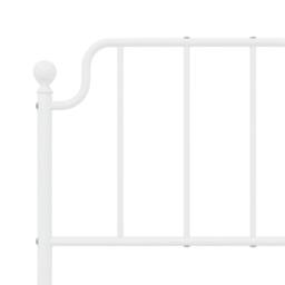 Berkfield Home Metal Bed Frame with Headboard & Footboard White 140x190 cm - thumbnail 8
