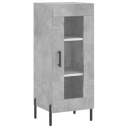 Berkfield Home Highboard Concrete Grey 34.5x34x180 cm Engineered Wood - thumbnail 5