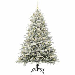 Berkfield Home Artificial Pre-lit Christmas Tree with Ball Set Green 210 cm - thumbnail 3